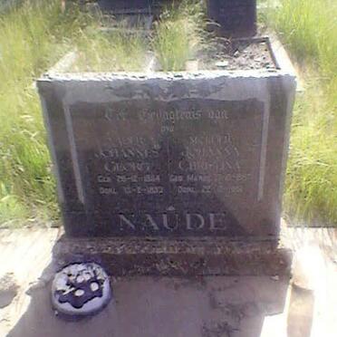 NAUDE Johannes ? &amp; Johanna Christina