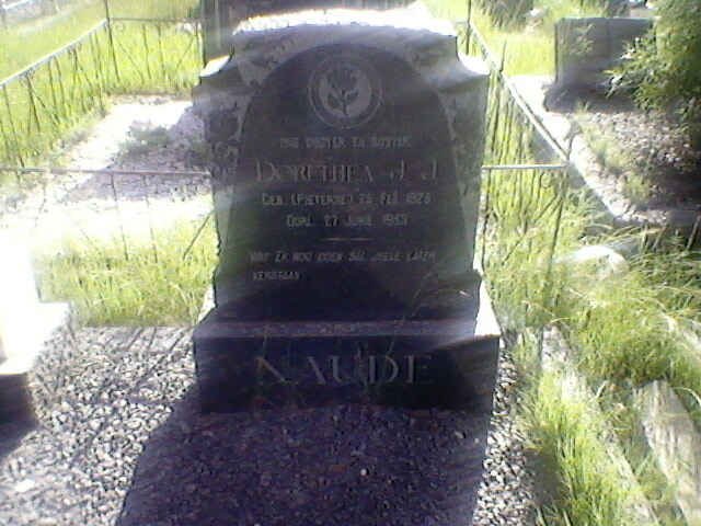 NAUDE Dorothea J.J. nee ?