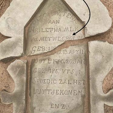 MERWE Heiletha M.L.K., van der nee OLIVIER 1881-1900