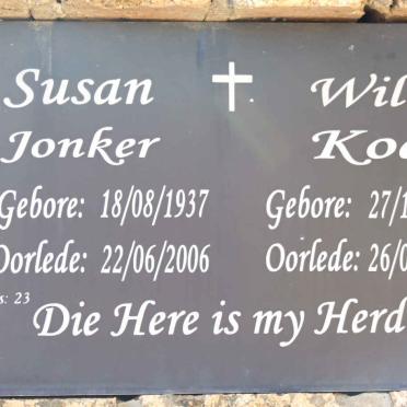 KOEN Willie 1932-2006 :: JONKER Susan 1937-2006