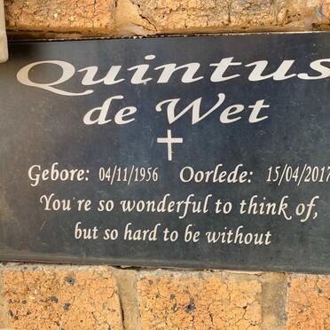 WET Quintus, de 1956-2017