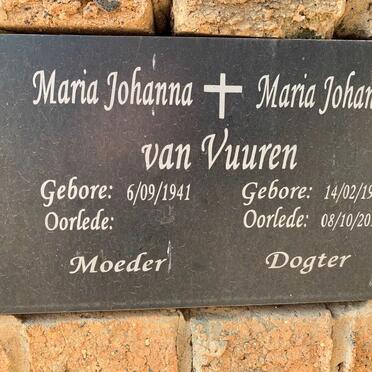 VUUREN Maria Johanna, van 1941- :: VUUREN Maria Johanna, van 1965-2017