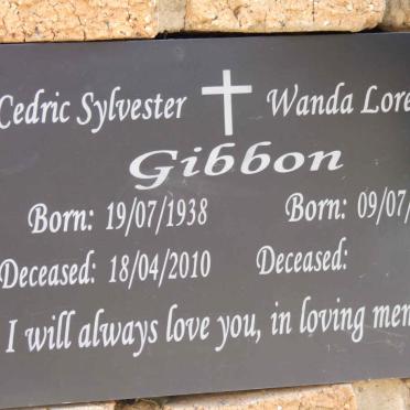GIBBON Cedric Sylvester 1938-2010 &amp; Wanda Lorette 1952-