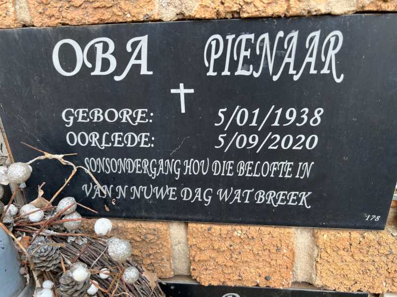 PIENAAR Oba 1938-2020