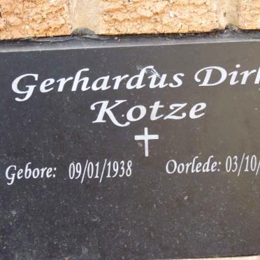KOTZE Gerhardus Dirk 1938-2009