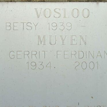 VOSLOO Betsy 1939- :: MUYEN Gerrit Ferdinand 1934-2001