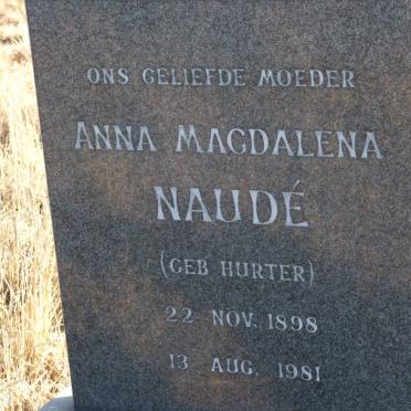 NAUDE Anna Magdalena nee HURTER 1898-1981