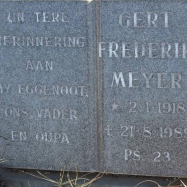 MEYER Gert Frederik 1918-1989