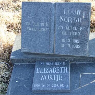 NORTJE Louw 1915-1983 &amp; Elizabeth 1920-2009