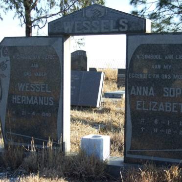 WESSELS Wessel Hermanus 1948- &amp; Anna Sophia Elizabeth 1937-1984