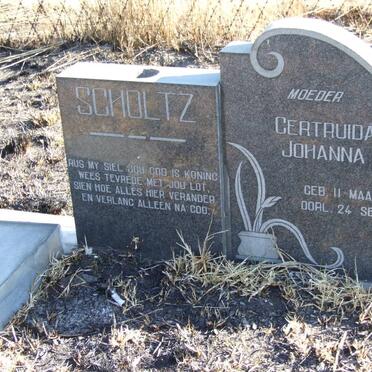 SCHOLTZ Gertruida Johanna 1889-1973 