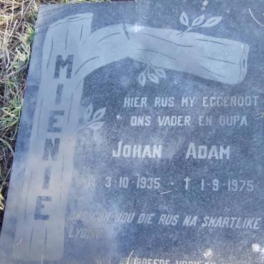 MIENIE Johan Adam 1935-1975