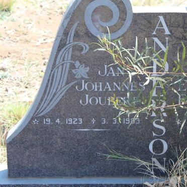 ANDERSON Jan Johannes Joubert 1923-1983 &amp; Elizabeth Francina HONIBALL 1921-