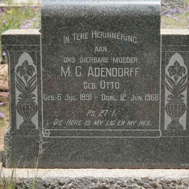 ADENDORFF M.C. nee OTTO 1891-1966