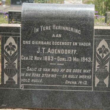 ADENDORFF J.T. 1883-1943