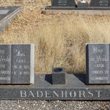 BADENHORST J.H. 1927-1993 &amp; E.H. 1929-1998