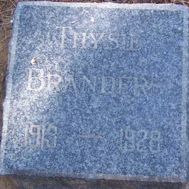 BRANDERS Thysie 1919-1928