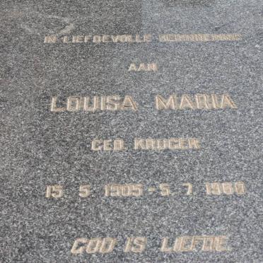BEER Louisa Maria, de nee KRUGER 1905-1960