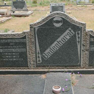 BADENHORST Jurie Johannes Cornelius 1889-1945 &amp; Cecilia Leviena Jacoba ROBERTSE  ?