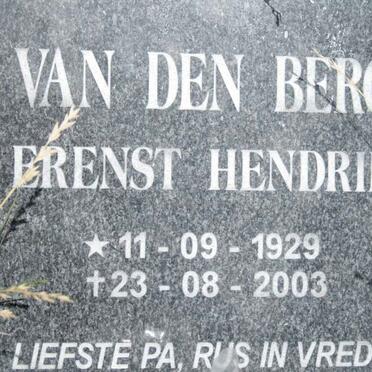 BERG Erenst Hendrik, van den 1929-2003