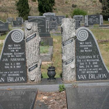 BILJON Jan Abraham van 1891-1962 &amp; Catherina H.E. V.D. WESTHUIZEN 1898-1983