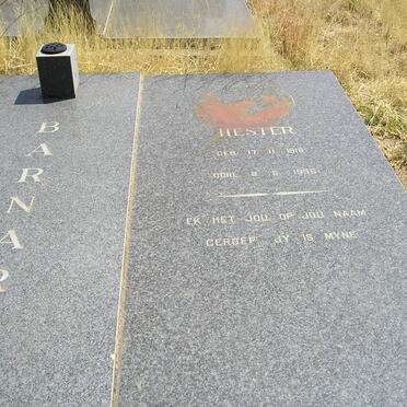 BARNARD Philippus Lodewikus Van Vuuren 1915-1992 &amp; Hester 1910-1986