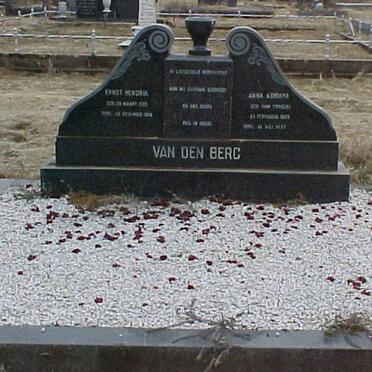 BERG  Ernst Hendrik, van den 1886-1958 &amp; Anna Adriana VAN TONDER 1893-1977