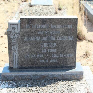COETZER Johanna Jacoba Carolina nee FOURIE 1879-1966