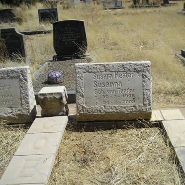 COE? Johannes Jacobus 1944-2007 &amp; Susara Hester Susanna VAN TONDER 1945-2009