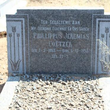 COETZER Phillippus Jeremias 1868-1952