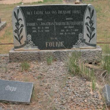 FOURIE Andries Jonathan 1856-1948 &amp; Margretha Elizabeth ROODT 1859-1950