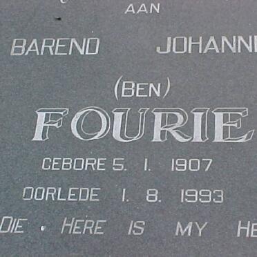 FOURIE Barend Johannes 1907-1993