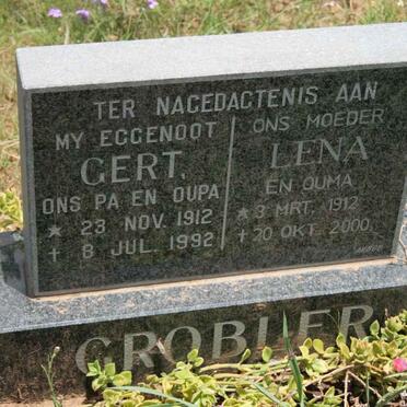 GROBLER Gert 1912-1992 &amp; Lena 1912-2000