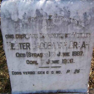 GRAAN Hester Jacoba, van 1887-1926