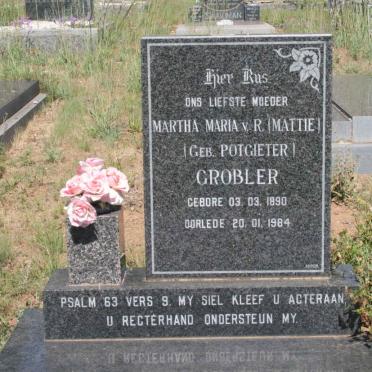GROBLER Martha Maria v.R. nee POTGIETER 1890-1984