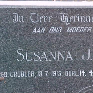 GERINGER Susanna J.T. nee GROBLER 1915-2005