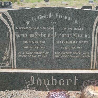 JOUBERT Germanus Stefanus 1892-1948 &amp; Johanna Susanna DU PLESSIS 1897-1967