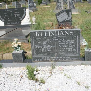 KLEINHANS Willem Marthinus 1928-2005 &amp; Adelaide Clara SCHLEBUSCH 1927-1992