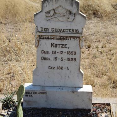 KOTZE Maria Dorathia 1859-1929