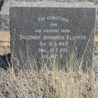 KLOPPER Salomon Johannes 1867-1965