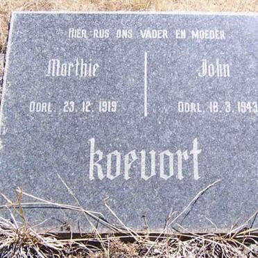 KOEVORT John -1943 &amp; Marthie -1919
