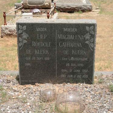 KLERK Liep Roedolf, de 1881-  &amp; Magdalena Catharina LABUSCHAGNE 1890-1962