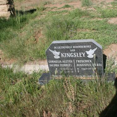 KINGSLEY Frederik Augustus 1940-  &amp; Cornelia Aletta Jacoba 1939-2004
