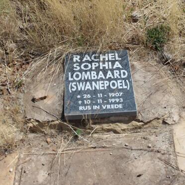 LOMBAARD Rachel Sophia nee SWANEPOEL 1907-1993