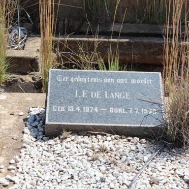 LANGE I.F., de 1874-1963