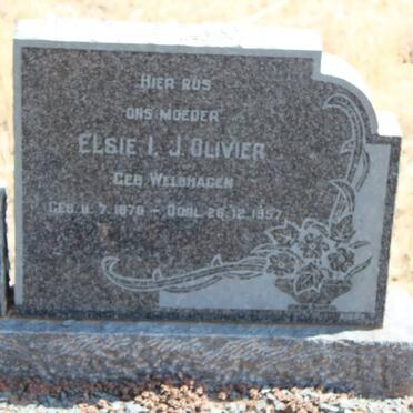 OLIVIER Willem J. 1876-1974 &amp; Elsie I.J. WELDHAGEN 1876-1957