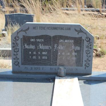 OOSTHUIZEN Jacobus Johannes 1882-1955 &amp; Esther Anna 1890-1981