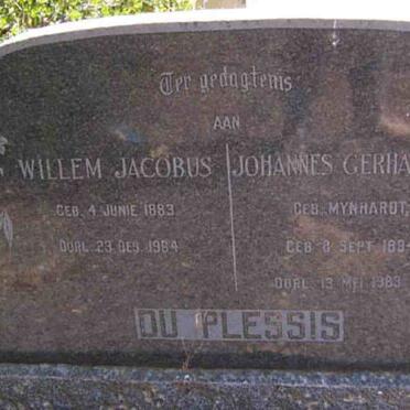 PLESSIS Willem Jacobus, du 1883-1964 &amp; Johannes Gerhardus MYNHARDT 1894-1983