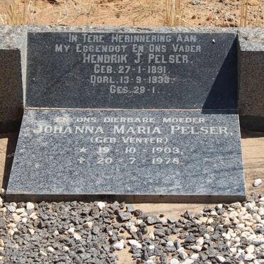 PELSER Hendrik J. 1891-1933 &amp; Johanna Maria VENTER 1903-1978