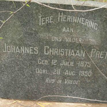 PRETORIUS Johannes Christiaan 1875-1950